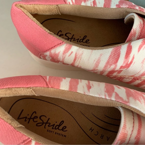 LIFE STRIDE Womens Pink Emily Round Toe Platform Slip On Sneakers US 7.5 M NEW - Picture 2 of 8